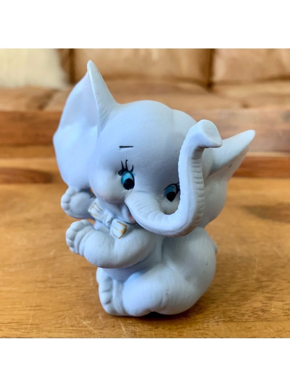 RARE Vintage Blue Elephant Figurine